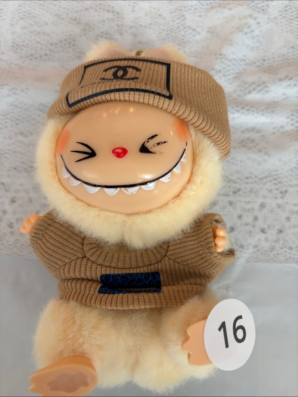 #16, Two Piece CC Logo Outfit Brown Color For Labubu Doll(No Doll)